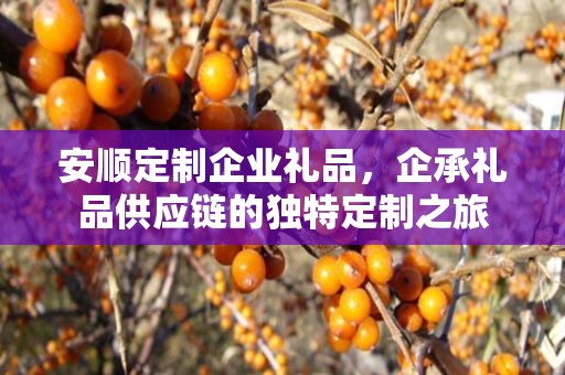 安顺定制企业礼品，企承礼品供应链的独特定制之旅